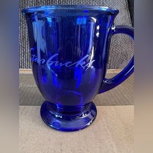 Anchor Hocking Cobalt blue Starbucks mug